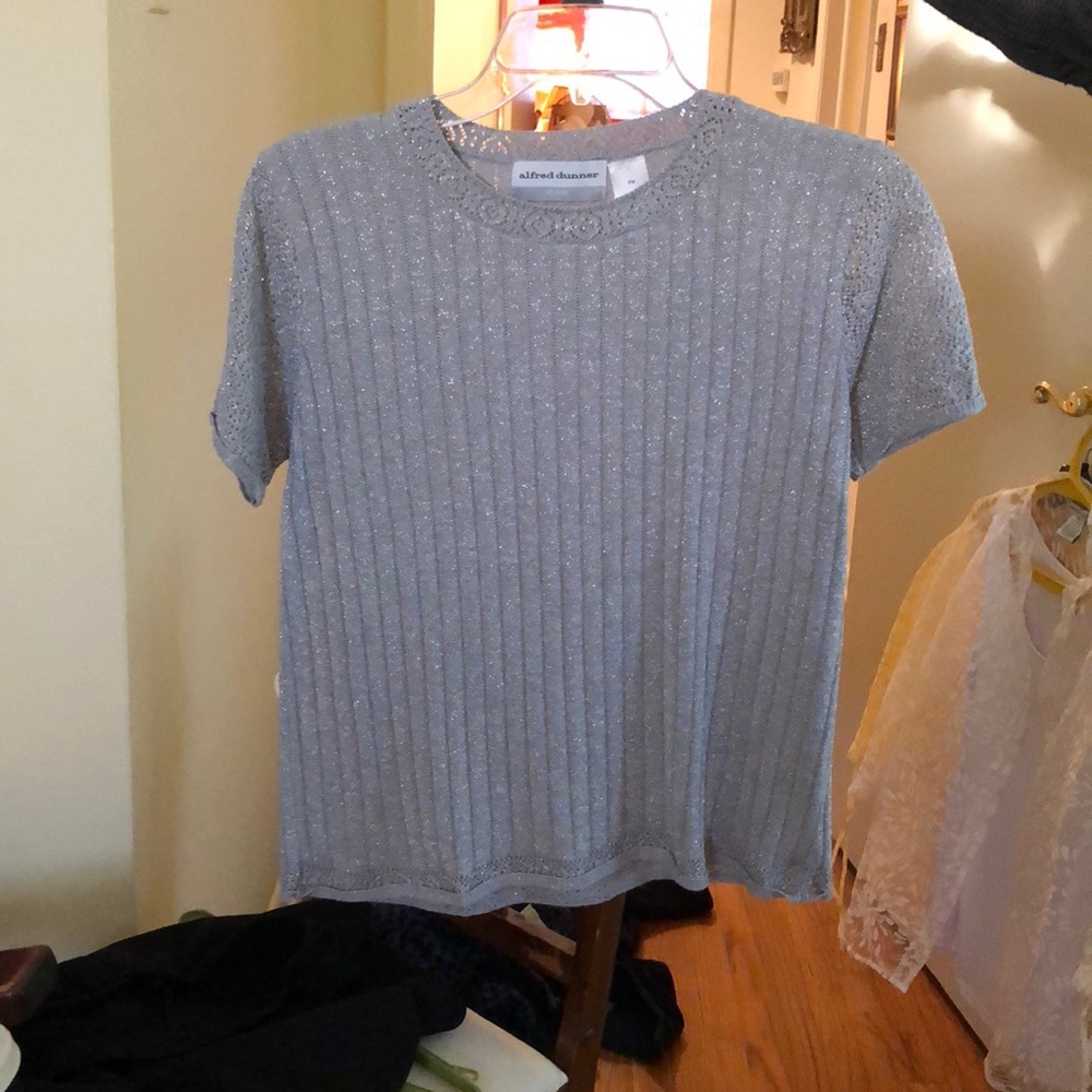 Alfred and dunner silver blouse
